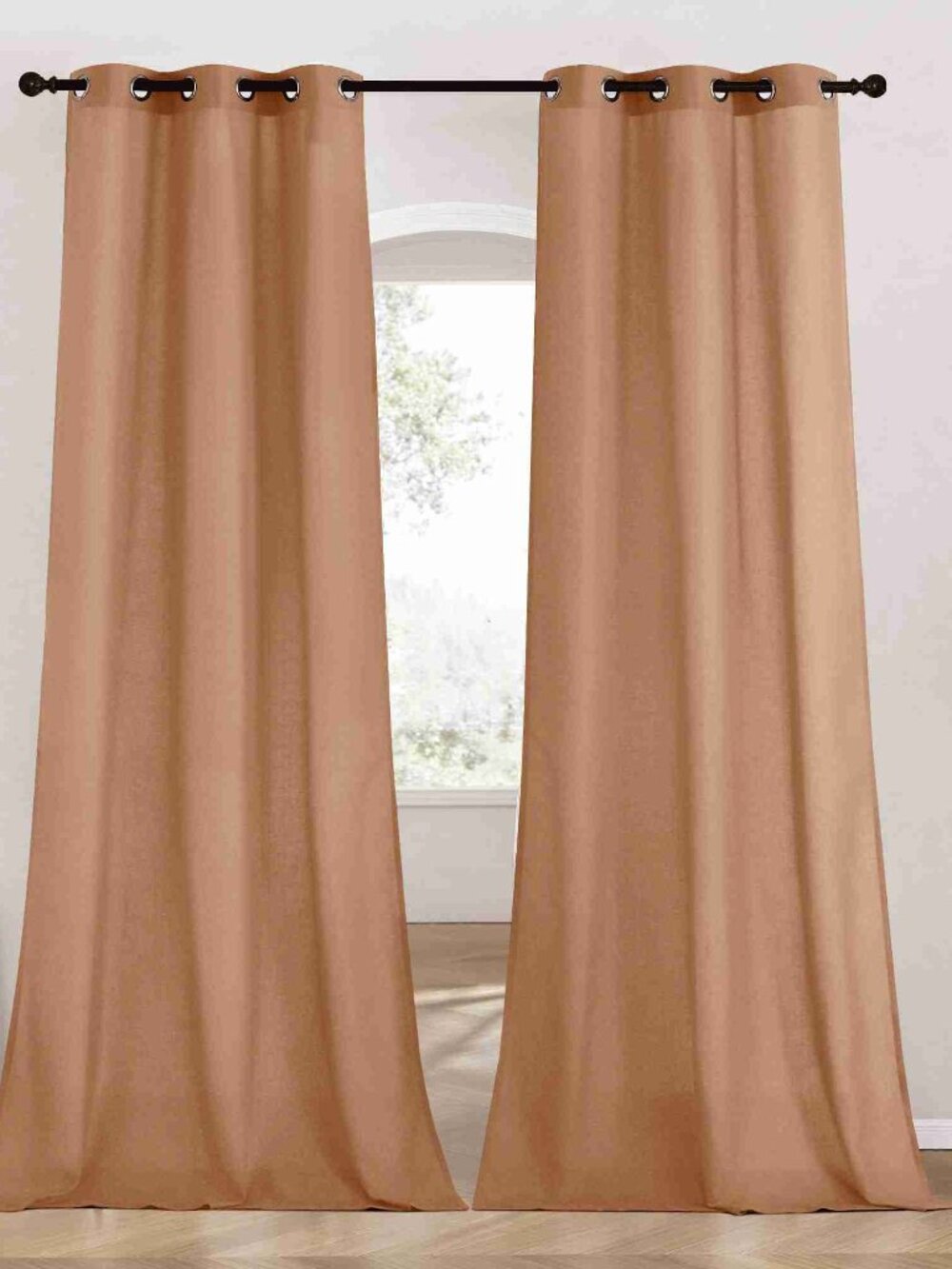 Burnt Orange Nicetown Curtains 42X90 2 panels